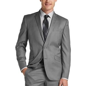 Kenneth Cole Reaction TECHNI-COLE Gray Slim Fit Suit